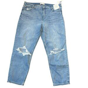 Abercrombie Fitch The Mom Jeans‎ Women's 34 18L High Rise Medium Wash Denim New
